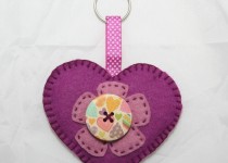 Amethyst-Heart-Keyring