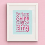 Spring-Nursery-Rhyme-8x10in-Turquoise-Pink-FRAMED_00000