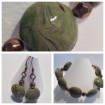 mottled-green-beads-bracelet-and-earrings