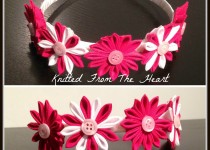 Pink-White-Flower-Headband