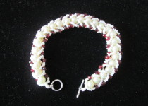 white-and-red-flat-spiral-bracelet