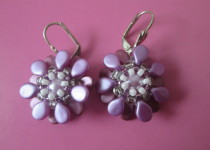Lilac-and-white-flower-earrings